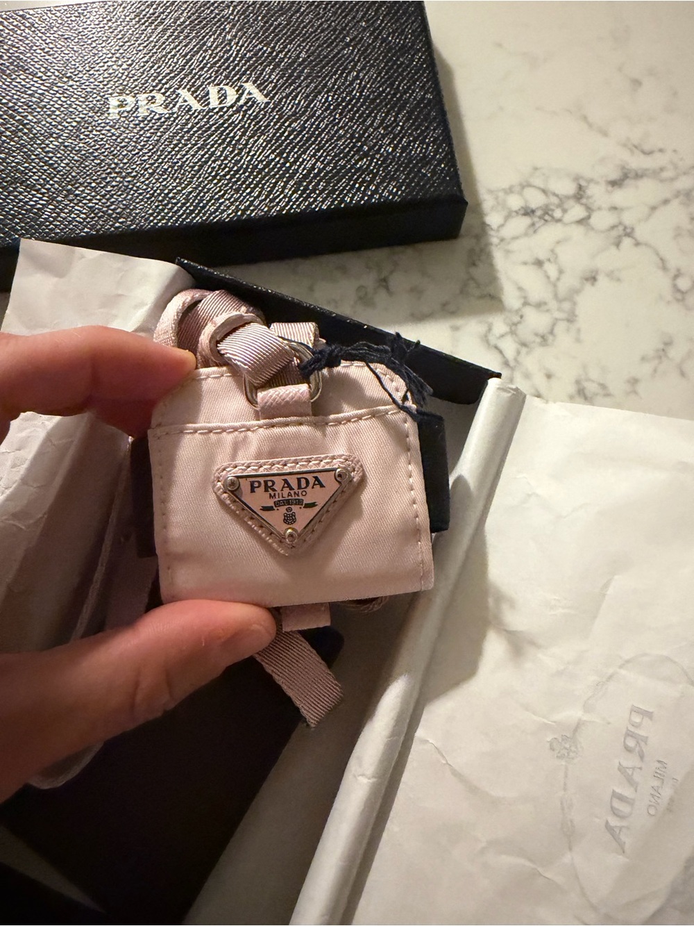 Prada Blush Pink AirPods holder
